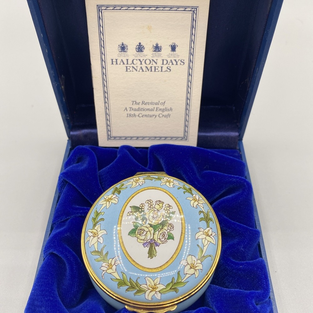 Halcyon Days Enamels Trinket Box Diana Princess of Wales Memorial Fund #3030